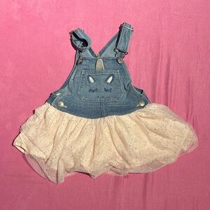 OshKosh B'gosh Denim Overalls with Pink Tutu